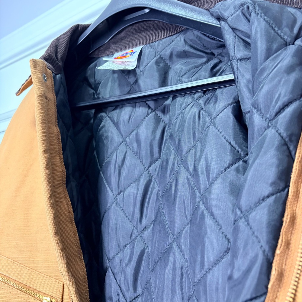 Dickies Mens Brown Duck Canvas Insulated Coveralls Work Suit 46/48 REG - Picture 4 of 6